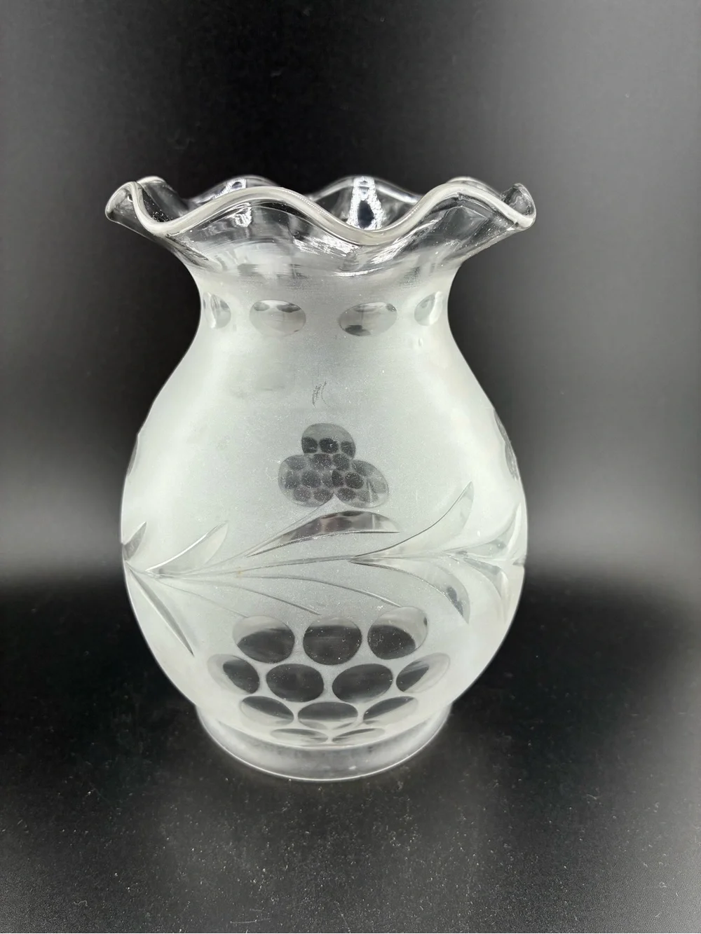 Etched Frosted Glass lantern top with Indiana Amber glass Base DIY Fairy Lamp